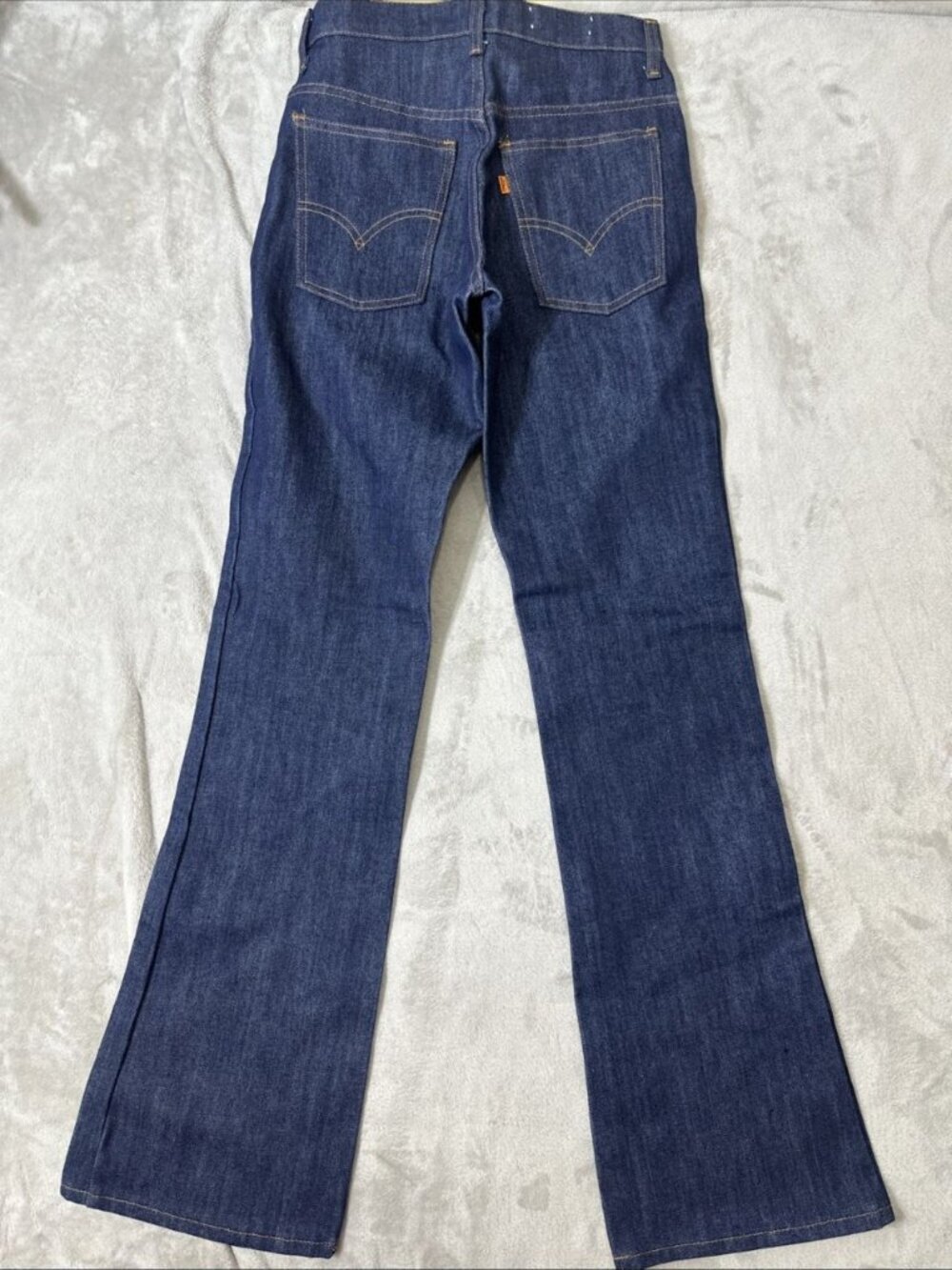 Vintage 70s Levi’s 746 orange tab flare jeans dark wash USA made W28 L33 Levi’s